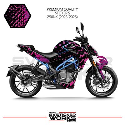 CFMOTO 250NK Sticker Kaplama Pembe Motor Kaplama Modeli Hazır Kit 2023 / 2025 Uyumlu