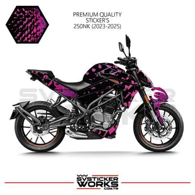 CFMOTO 250NK Sticker Kaplama Pembe Motor Kaplama Modeli Hazır Kit 2023 / 2025 Uyumlu