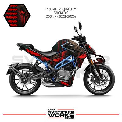 CFMOTO 250NK Sticker Kaplama Punisher Motor Kaplama Modeli Hazır Kit 2023 / 2025 Uyumlu