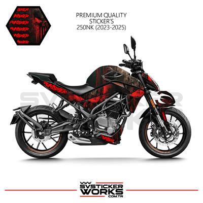CFMOTO 250NK Sticker Kaplama Punisher Motor Kaplama Modeli Hazır Kit 2023 / 2025 Uyumlu