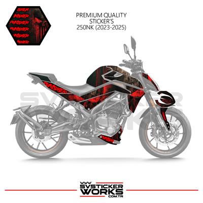CFMOTO 250NK Sticker Kaplama Punisher Motor Kaplama Modeli Hazır Kit 2023 / 2025 Uyumlu