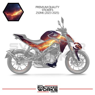 CFMOTO 250NK Sticker Kaplama Şimşek Motor Kaplama Modeli Hazır Kit 2023 / 2025 Uyumlu