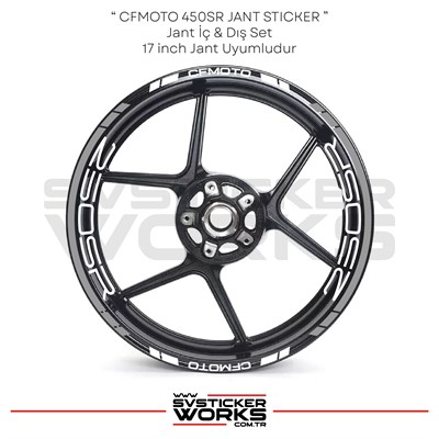 CFMOTO 250SR Jant Sticker İç Yazı Ve Dış Şerit 24lü Set Sticker Etiket