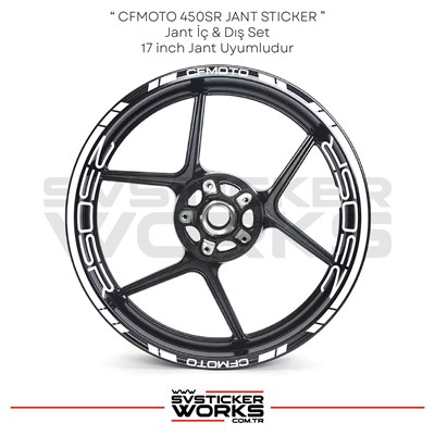 CFMOTO 250SR Jant Sticker İç Yazı Ve Dış Şerit 24lü Set Sticker Etiket