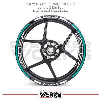 CFMOTO 250SR Jant Sticker İç Yazı Ve Dış Şerit 24lü Set Sticker Etiket