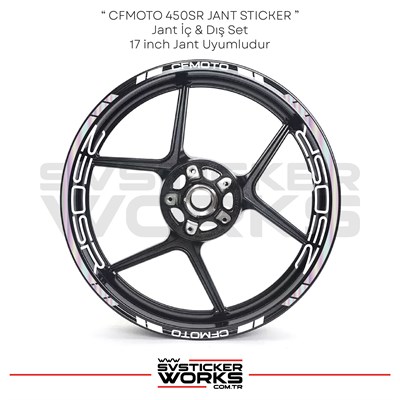CFMOTO 250SR Jant Sticker İç Yazı Ve Dış Şerit 24lü Set Sticker Etiket