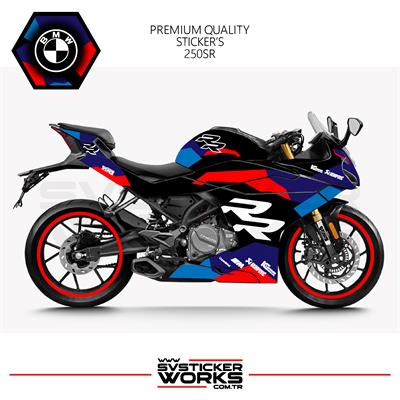 CFMOTO 250SR Kaplama BMW HP4 Desen Motor Kaplama Modeli Hazır Kit 