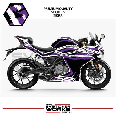 CFMOTO 250SR Kaplama Sticker Air Brush Motor Kaplama Modeli Hazır Kit Tüm Modeller Uyumlu