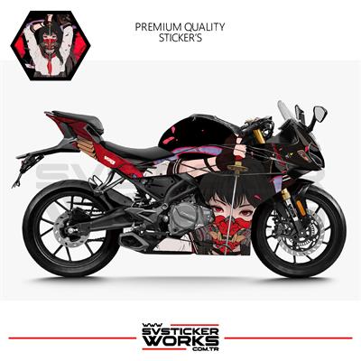 CFMOTO 250SR Kaplama Sticker Katana Girl Motor Kaplama Modeli Hazır Kit 