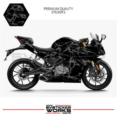 CFMOTO 250SR Kaplama Sticker Şimşek Yıldırım Motor Kaplama Modeli Hazır Kit 