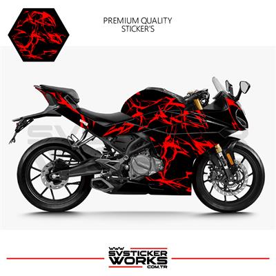 CFMOTO 250SR Kaplama Sticker Şimşek Yıldırım Motor Kaplama Modeli Hazır Kit 