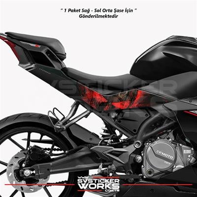 CFMOTO 250SR Orta Şase Kaplama Punisher Desen Sticker