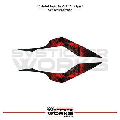CFMOTO 250SR Orta Şase Kaplama Punisher Desen Sticker