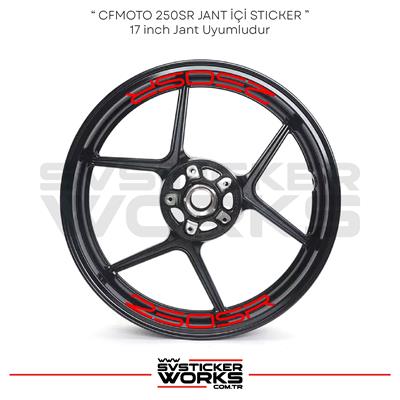 CFMOTO 250SR Sticker Jant İçi Yazı 8li Sticker Set