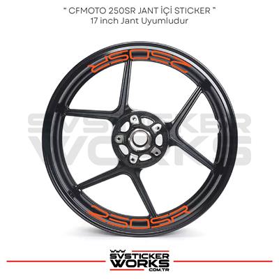 CFMOTO 250SR Sticker Jant İçi Yazı 8li Sticker Set