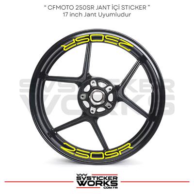 CFMOTO 250SR Sticker Jant İçi Yazı 8li Sticker Set