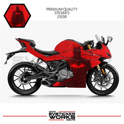 CFMOTO 250SR Sticker Kaplama Batman Desen Motor Kaplama Modeli Hazır Kit 