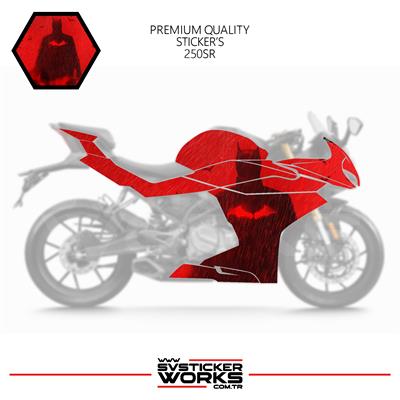 CFMOTO 250SR Sticker Kaplama Batman Desen Motor Kaplama Modeli Hazır Kit 