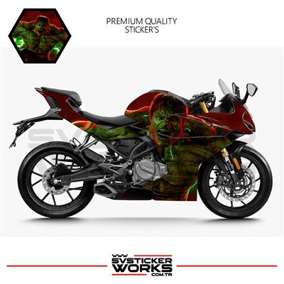 CFMOTO 250SR Sticker Kaplama Hulk Desen Motor Kaplama Modeli Hazır Kit 