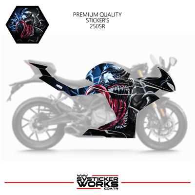 CFMOTO 250SR Sticker Kaplama Venom Motor Kaplama Modeli Hazır Kit 
