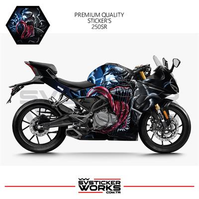 CFMOTO 250SR Sticker Kaplama Venom Motor Kaplama Modeli Hazır Kit 