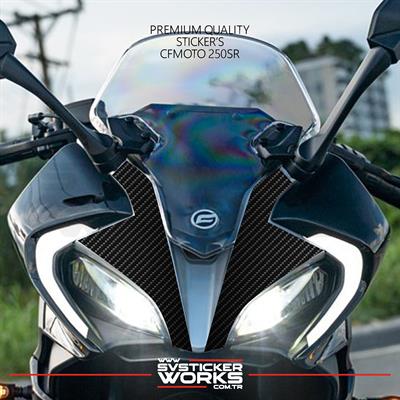 CFMOTO 250SR Sticker Ön Kafa Kaplama Modeli Hazır Kit Karbon Sticker Desen Kaplama