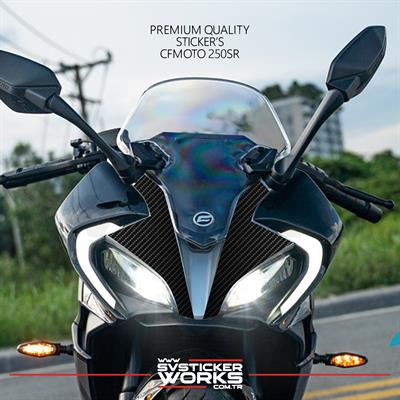 CFMOTO 250SR Sticker Ön Kafa Kaplama Modeli Hazır Kit Karbon Sticker Desen Kaplama