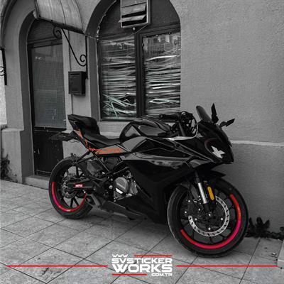 Cfmoto 250SR Sticker Orta Şase Şimşek Yıldırım Sticker Deseni Dekor Sticker
