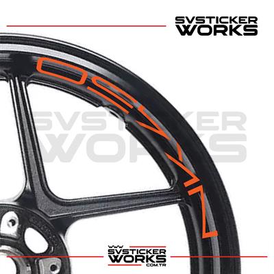 CFMOTO 450NK Jant Sticker Jant İç Yazı 8li Set Sticker Etiket