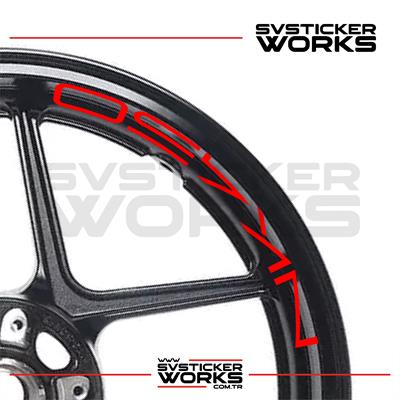 CFMOTO 450NK Jant Sticker Jant İç Yazı 8li Set Sticker Etiket