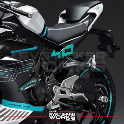 CFMOTO 450SR 40 Sticker Yan Plastik Sticker Etiket Yüksek Kalite Folyo