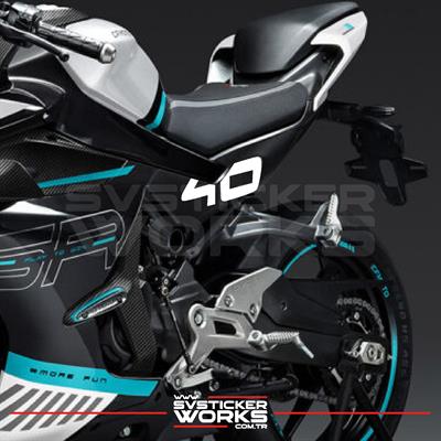 CFMOTO 450SR 40 Sticker Yan Plastik Sticker Etiket Yüksek Kalite Folyo