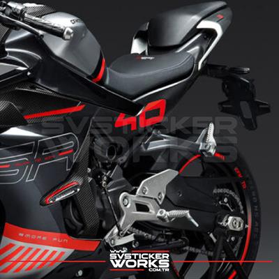 CFMOTO 450SR 40 Sticker Yan Plastik Sticker Etiket Yüksek Kalite Folyo