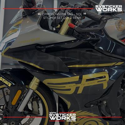 CFMOTO 450SR Grenaj Sticker Sağ Sol Gold Renk New Design