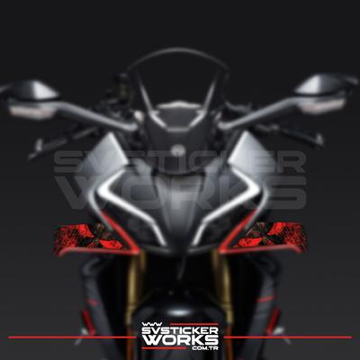 CFMOTO 450SR Kanat Kaplama Kanat Sticker Punisher Desen Yüksek Kalite Folyo Baskı