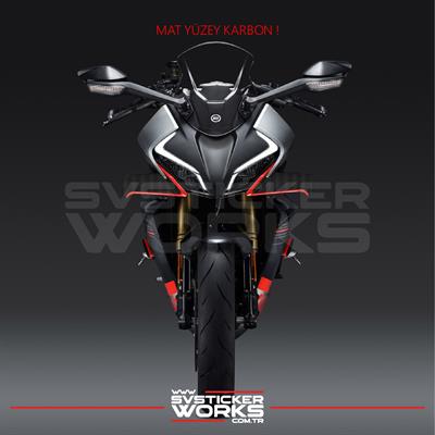 CFMOTO 450SR Kanat Kaplama Kanat Sticker Karbon Desen Yüksek Kalite Folyo