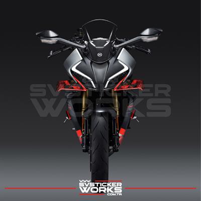 CFMOTO 450SR Kanat Kaplama Kanat Sticker Punisher Desen Yüksek Kalite Folyo Baskı