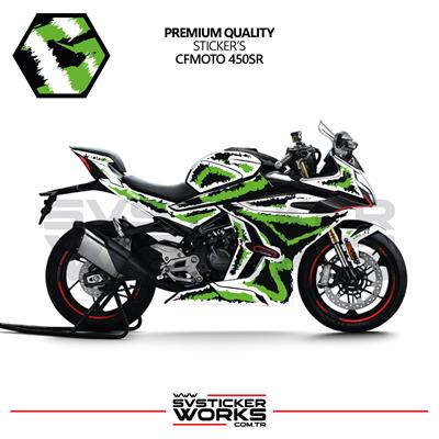 CFMOTO 450SR Kaplama Sticker Air Brush Motor Kaplama Modeli Hazır Kit Tüm Modeller Uyumlu
