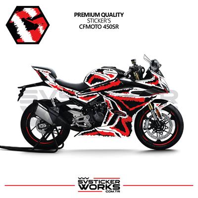 CFMOTO 450SR Kaplama Sticker Air Brush Motor Kaplama Modeli Hazır Kit Tüm Modeller Uyumlu