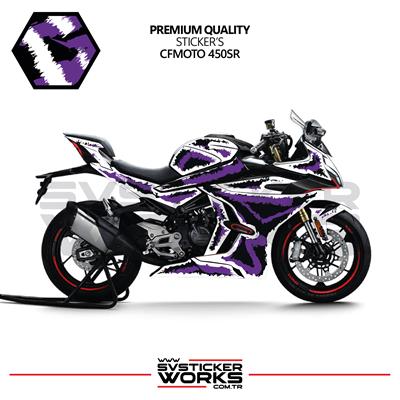 CFMOTO 450SR Kaplama Sticker Air Brush Motor Kaplama Modeli Hazır Kit Tüm Modeller Uyumlu