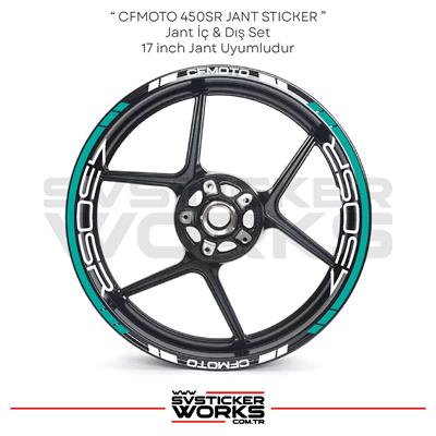 CFMOTO 450SR Sticker Jant İç Yazı Ve Dış Şerit 24lü Set Sticker Etiket