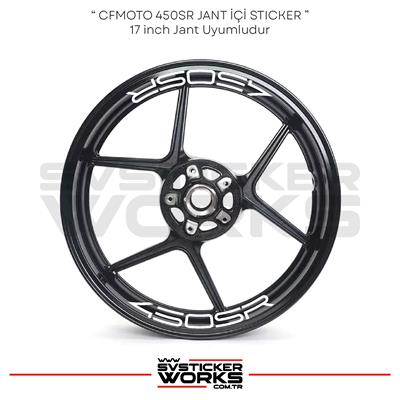CFMOTO 450SR Sticker Jant İçi Yazı 8 Adet Set Sticker Etiket