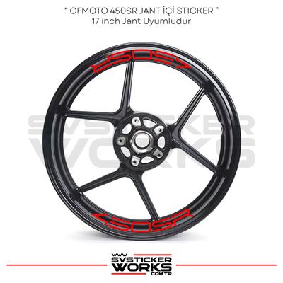 CFMOTO 450SR Sticker Jant İçi Yazı 8 Adet Set Sticker Etiket