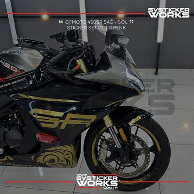 CFMOTO 450SR Sticker Kit Dragon Design Gold 
