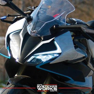 CFMOTO 450SR Sticker Ön Kafa Çift Çizgi Dekor Sticker Etiket Modeli 