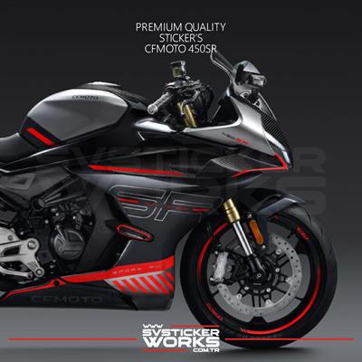 CFMOTO 450SR Sticker Ön Kafa Kaplama Modeli Hazır Kit Karbon Sticker Desen Kaplama