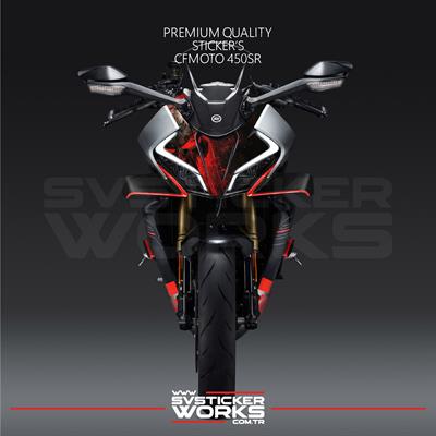 CFMOTO 450SR Sticker Ön Kafa Kaplama Modeli Hazır Kit Punisher Desen Kaplama