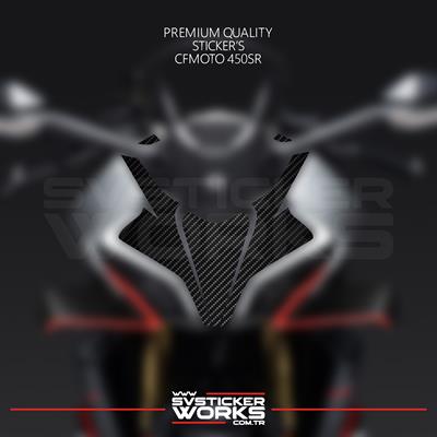 CFMOTO 450SR Sticker Ön Kafa Kaplama Modeli Hazır Kit Karbon Sticker Desen Kaplama