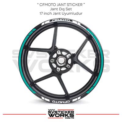 CFMOTO Jant Sticker Jant Şeridi 16lı Set Tüm Modeller Uyumlu Sticker Etiket Modeli