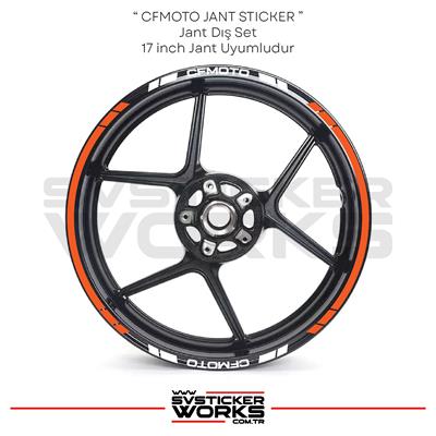 CFMOTO Jant Sticker Jant Şeridi 16lı Set Tüm Modeller Uyumlu Sticker Etiket Modeli